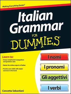 cover image of Italian Grammar For Dummies